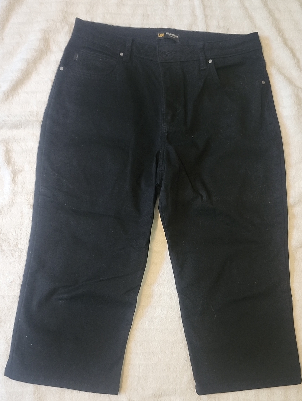 Lee Black Relaxed Fit Capris